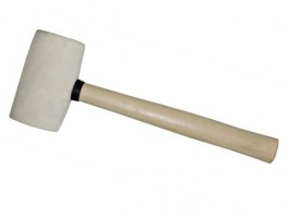 Киянка резиновая белая с дер. ручкой 0,9 кг STARTUL MASTER