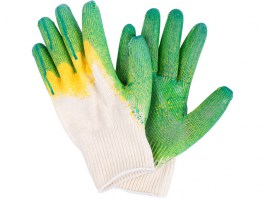 Перчатки х/б с латексным покрытием (двойной облив) ЛЮКС 13класс STARTUL (ST7169)