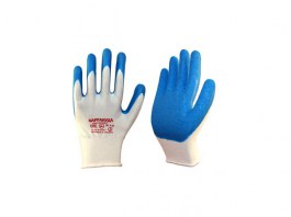 Перчатки нейлон латекс рельефный. неполн. покрытие (П3444-1) (Континент-Сити)