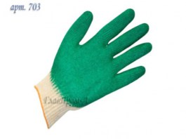  Перчатки х/б с латексным покрытием (одинарный облив) 13кл (703) (Континент-Сити)