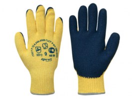 Перчатки х/б с латексным покрытием (рельефный облив) 10кл (П2244-1) (Континент-Сити)