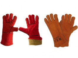 Краги сварщика спилковые тип «Трек» (спилок рыжего цвета!!) (Lp12105)