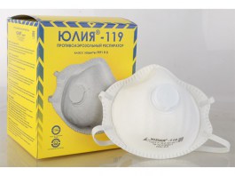 Респиратор РК Юлия-119 FFP1 (до 4 ПДК) с клапаном выдоха (формованный, пыль,дым,туман FFP1 R D) (20469)