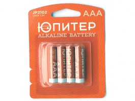 Батарейка AAA LR03 1,5V alkaline 4шт. ЮПИТЕР (JP2102)