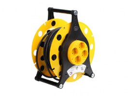 Удлинитель на катушке 40м (4 роз., 3,5 кВт, з/к, ПВС), УС1-43117, Бриль (3,5кВт; провод 3х1,5мм2; з/к - с заземляющим контактом) (15355) (ИПБриль)