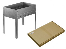 Мангал «Бастион» без шампуров (500x300x500мм, толщ. 0.8мм) в коробке (080500-1) (ИнструмАгро)