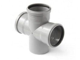 Крестовина одноплоскостная полипропил. PP 110x 50x 50/87 PRO AQUA (805587P)