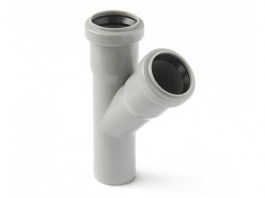 Тройник полипропил. PP 110x110/87 PRO AQUA (201187)