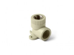 Угольник полипропил. с креплением комбинированный PPR ВР Серый 25-1/2 PRO AQUA (PA28012PG)