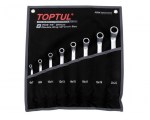 Набор ключей накидн. 6-22мм 8шт (черное полотно) TOPTUL (GPAI0802)