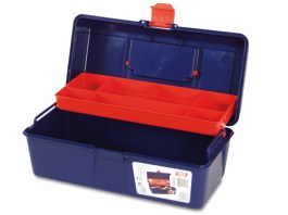 Ящик для инструмента пластмассовый 31x16x13см (с лотком) (121005) (TAYG)