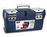 Ящик для инструмента пластмассовый 50x25,8x25,5см (с лотком и органайзером) (мет. замки) (116001) (TAYG)