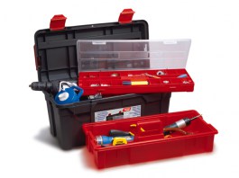 Ящик для инструмента пластмассовый 58x28,5x29см (с лотком и органайзером) (136009) (TAYG)
